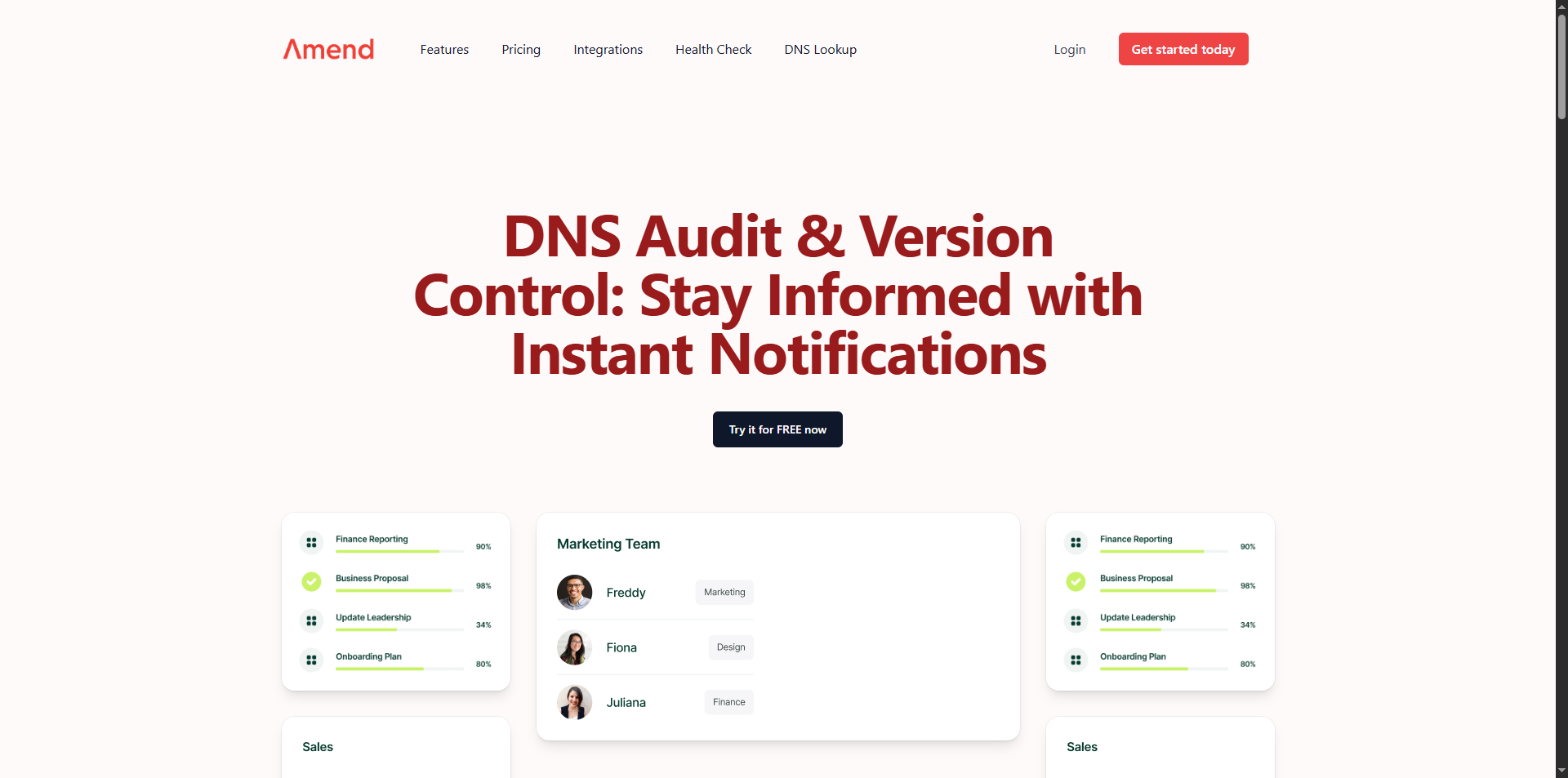 Amend: Enterprise DNS Audit & Monitoring SaaS