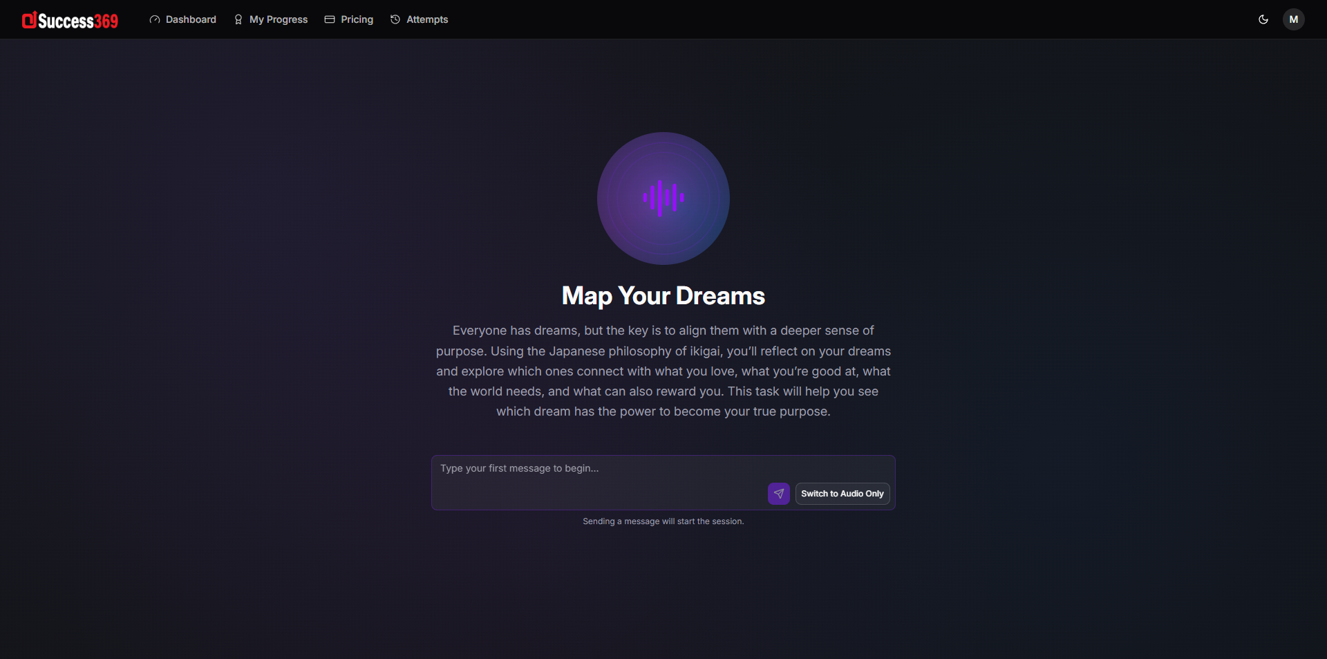 Success 369 product interface