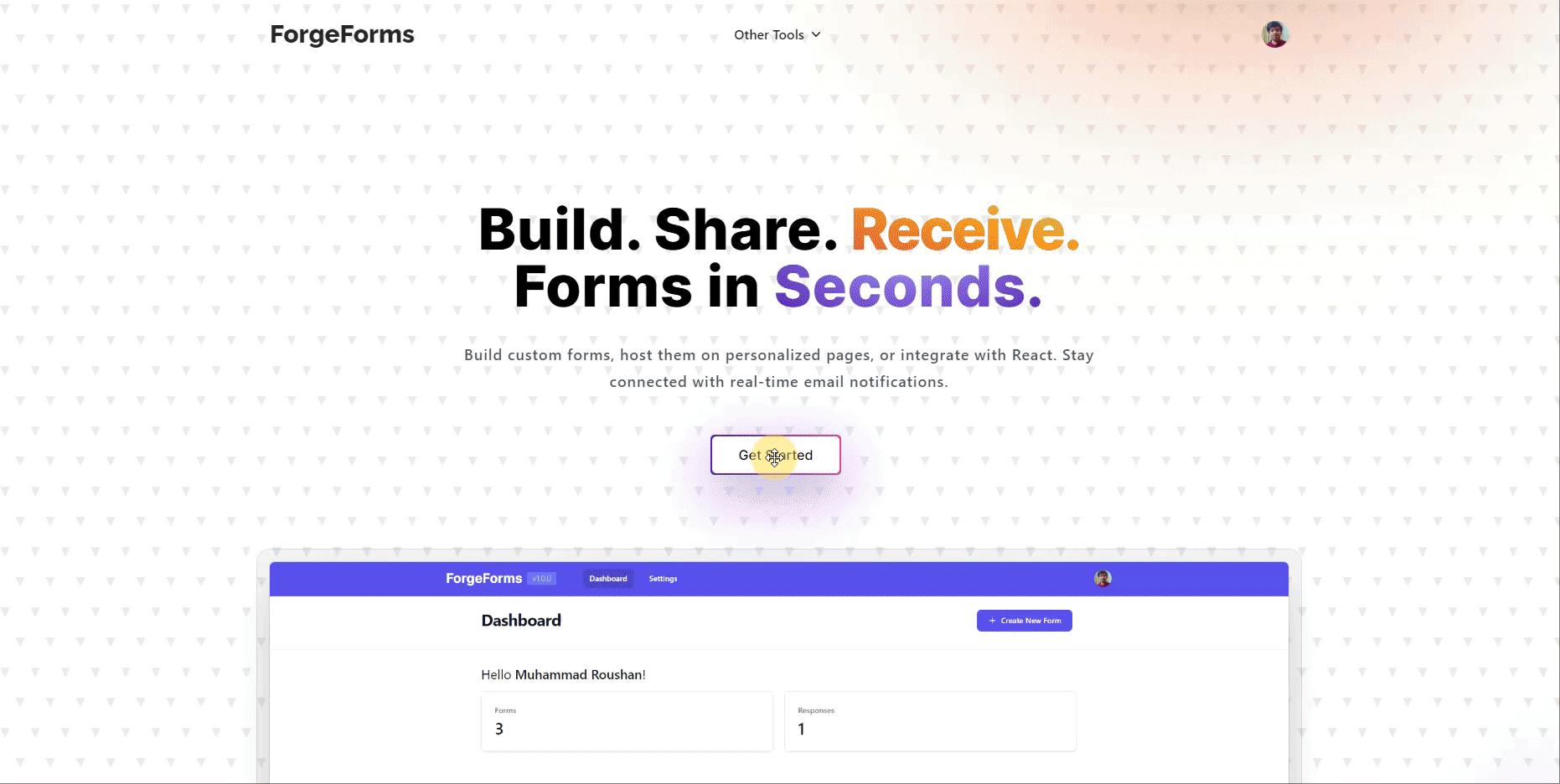 ForgeForms product interface